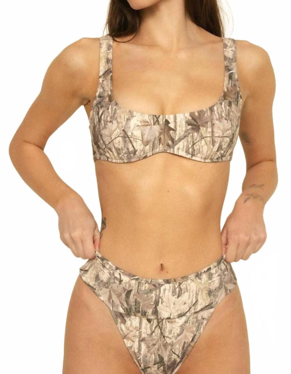 NEW MONTCE women's tamarindo bikini bottom in camo